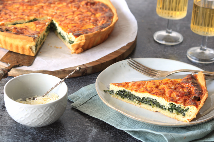 Spinaziequiche met ricotta