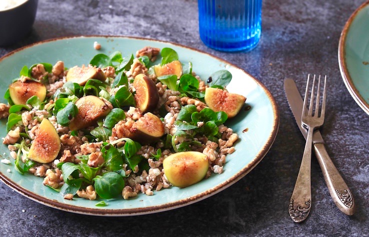 Speltsalade met verse vijgen â SKINNY SIX