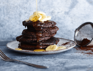Gezonde brownie pancakes