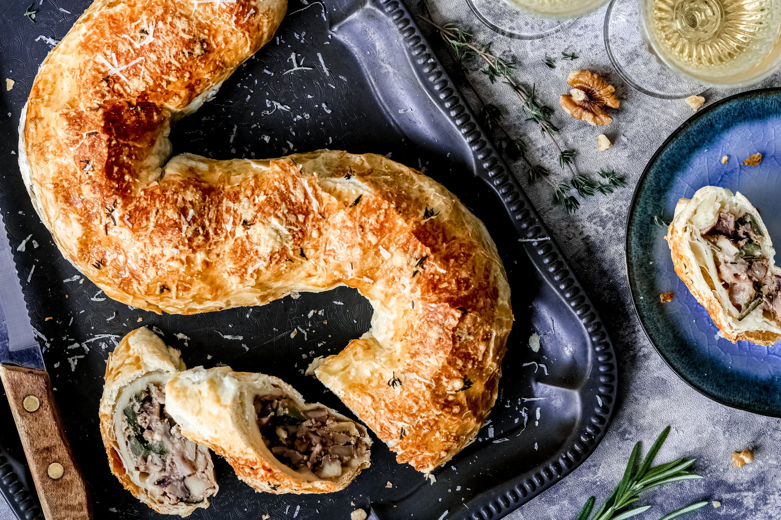 Hartige bladerdeeghapjes