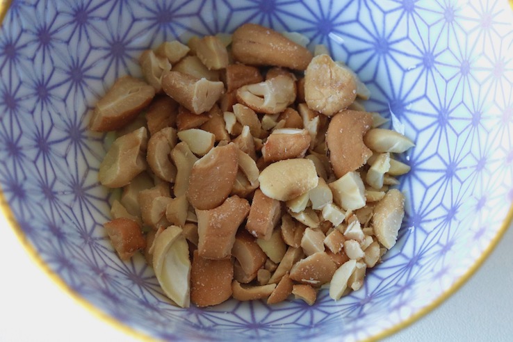 salade met pulled chicken en zoete aardappel