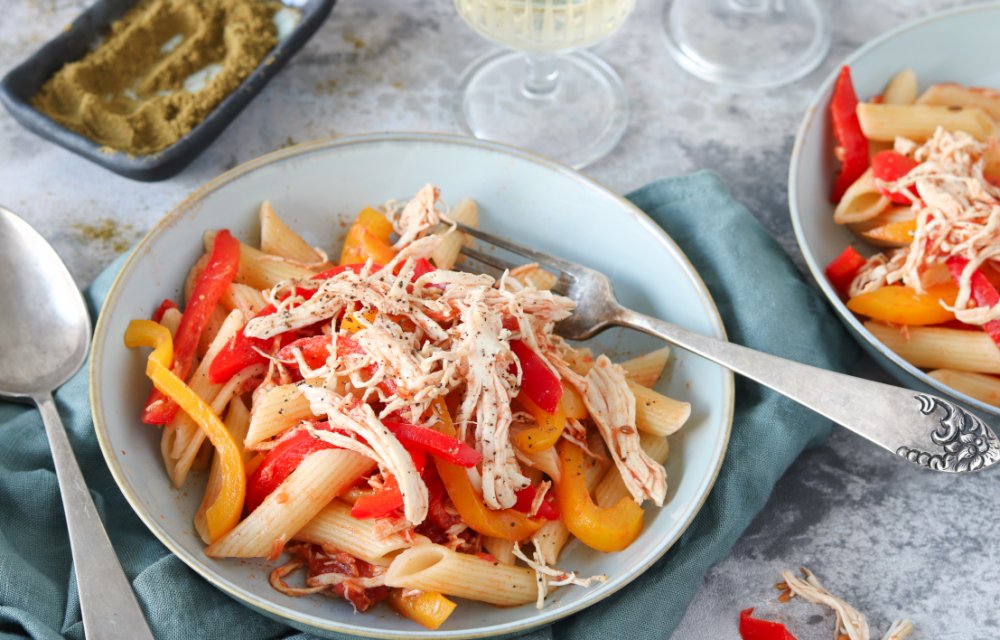 pasta-pulled-chicken-chickslovefood