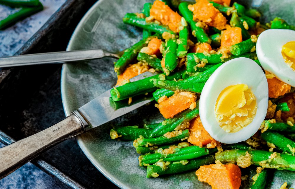 roti schotel met zoete aardappel
