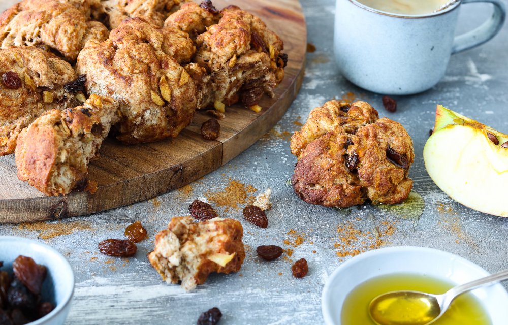 gezond breekbrood met appel en kaneel