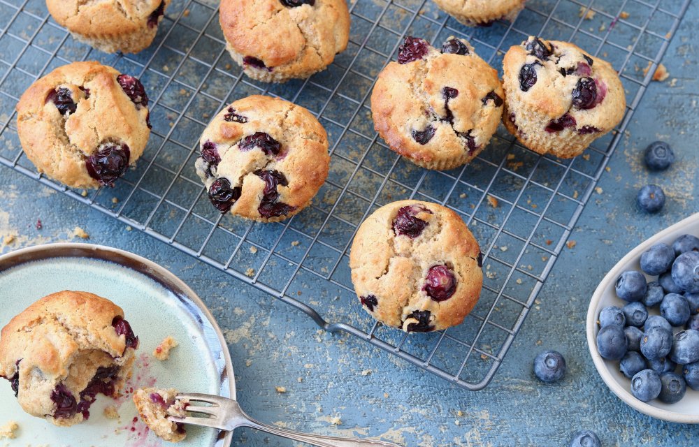 blauwe bessen muffins