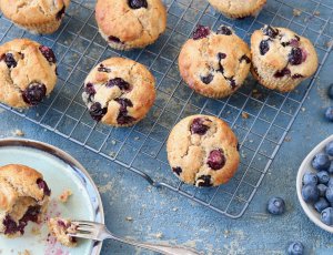 blauwe bessen muffins