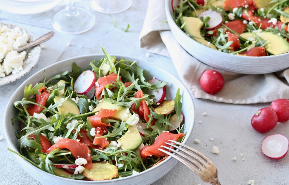 Gerookte zalmsalade