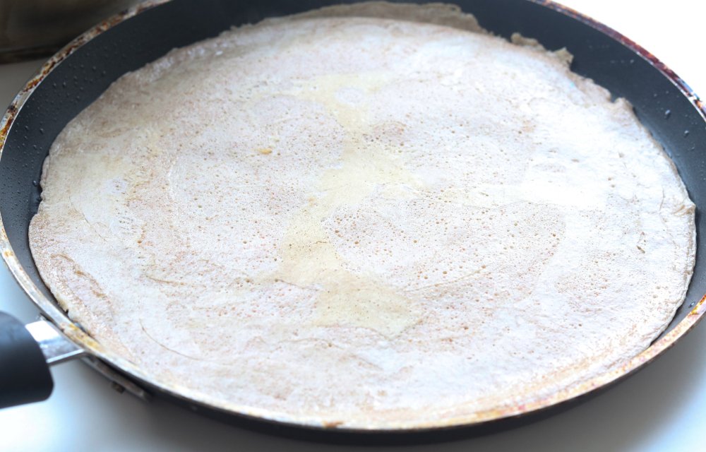 volkorenflensjes met bosbessen