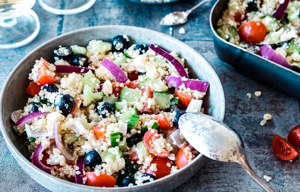 Griekse salade met quinoa