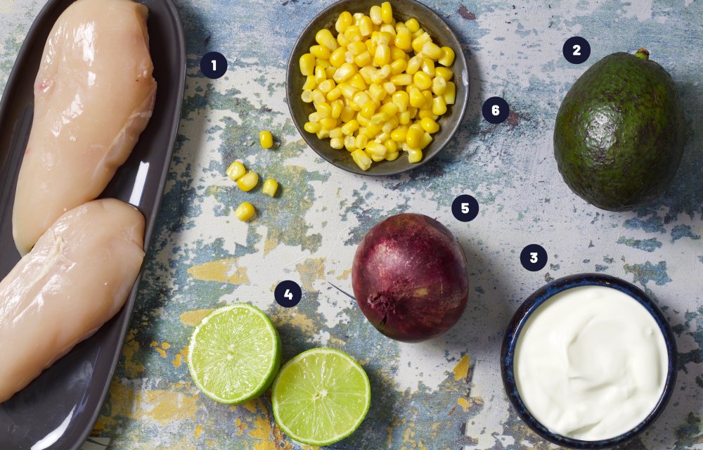 Kip avocado salade - Ingrediënten1 - Chickslovefood