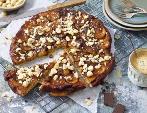 Tarte tatin met banaan en chocolade - Eindfoto1 - Chickslovefood