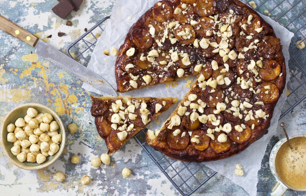 Tarte tatin met banaan en chocolade - Eindfoto2 - Chickslovefood