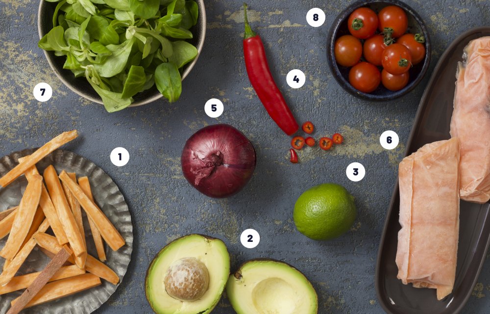 Zalm met guacamole - Ingrediënten1 - Chickslovefood