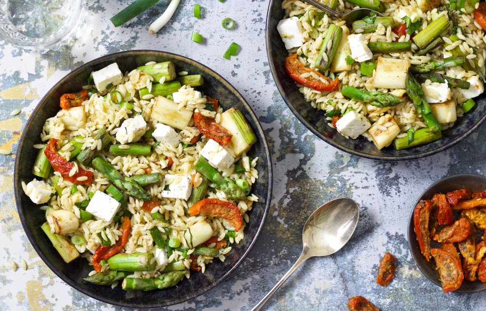 Orzo met witte asperges