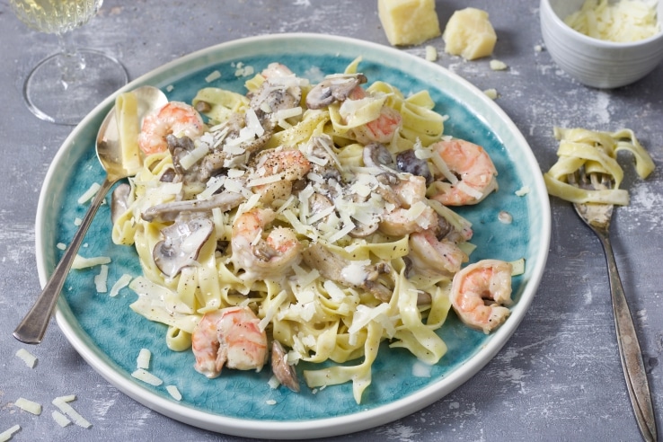 Tagliatelle met garnalen