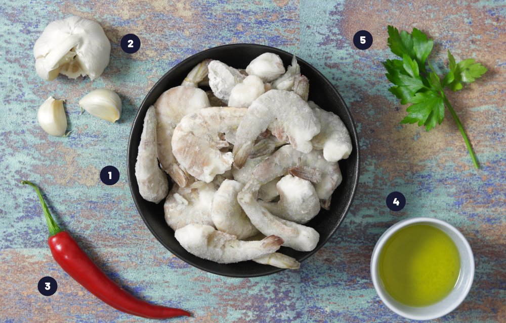 Gambas al ajillo - Ingrediënten1 - Chickslovefood