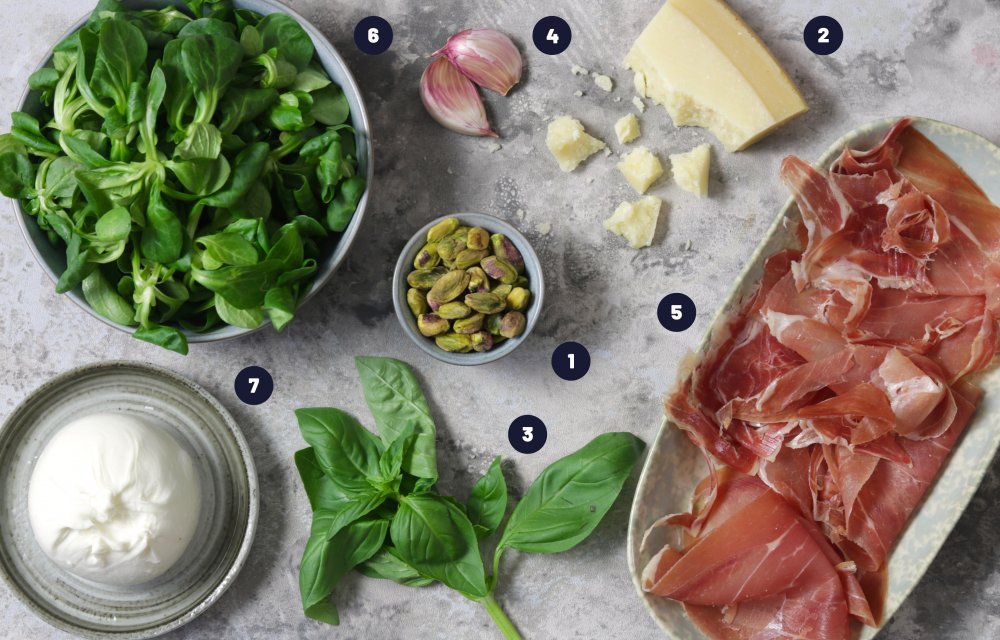 Salade met burrata - Ingrediënten1 - Chickslovefood