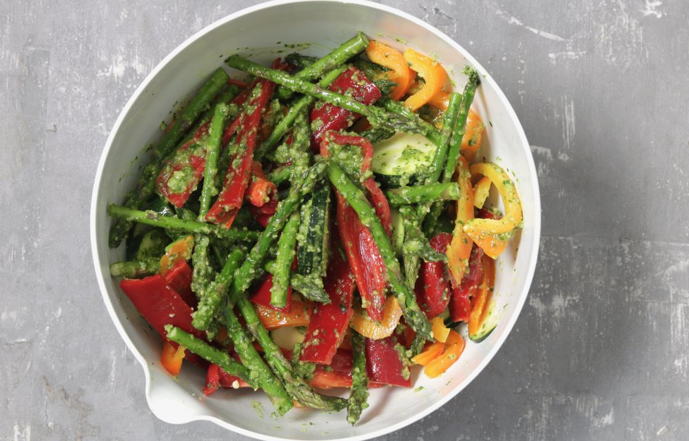 Tagliatelle met gegrildegroenten - Stap2 - Chickslovefood