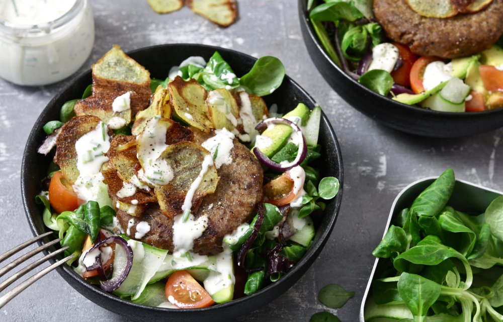 hamburgersalade
