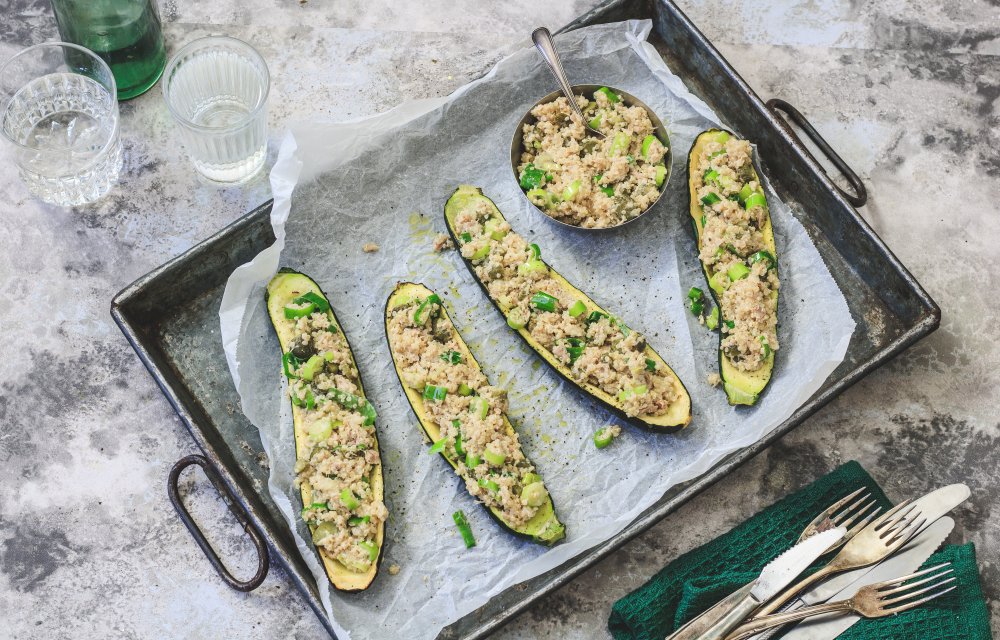 Courgette met gezonde tonijnsalade