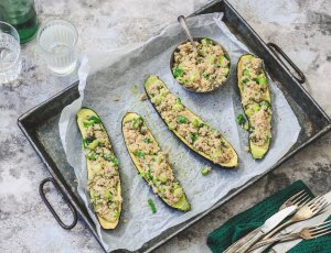 Courgette met gezonde tonijnsalade