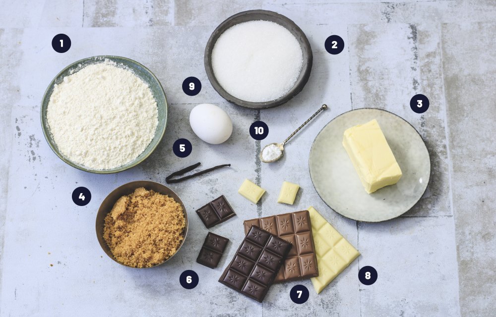 triple chocolate cookies