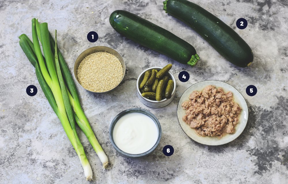 Courgette met gezonde tonijnsalade