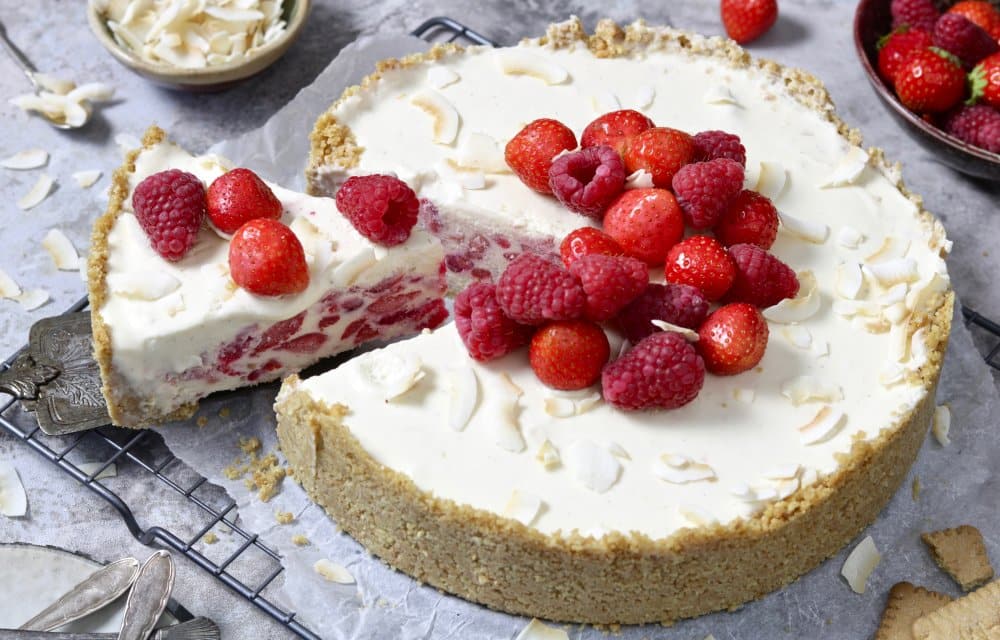 IJstaart met rood fruit