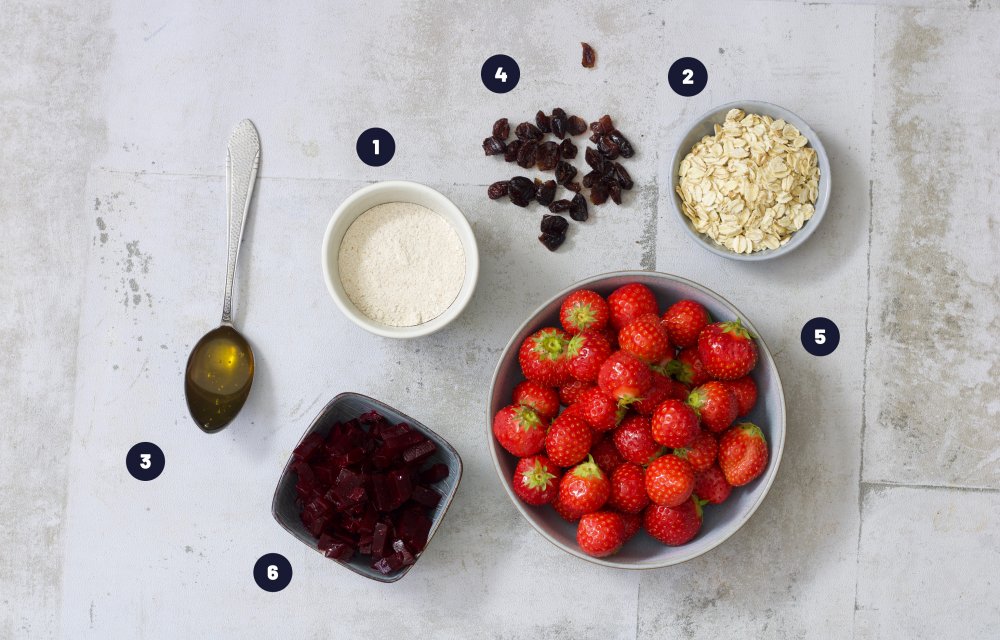 gezonde repen met aardbei