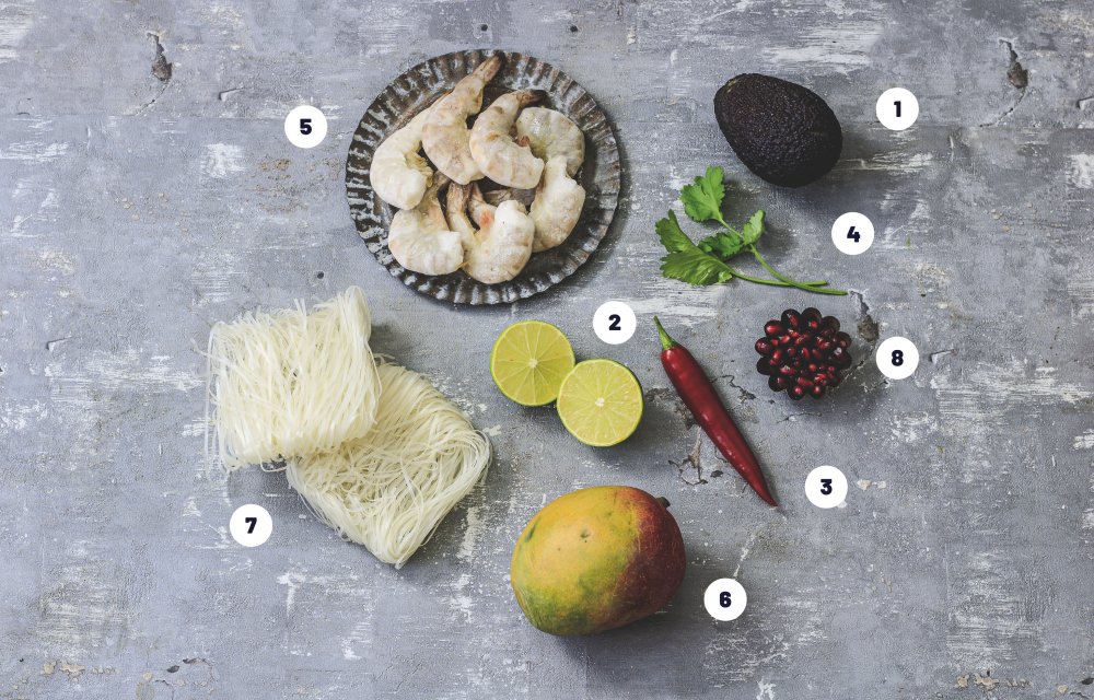 buddha bowl met garnalen