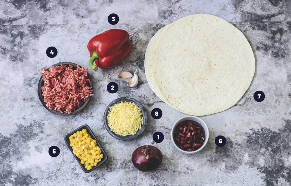 enchilada's met kaas