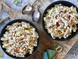 pasta met prei - roomsaus