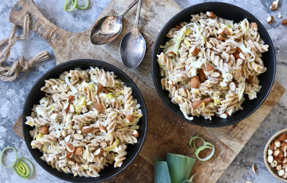 pasta met prei - roomsaus