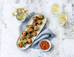 eindfoto pesto gehaktballetjes