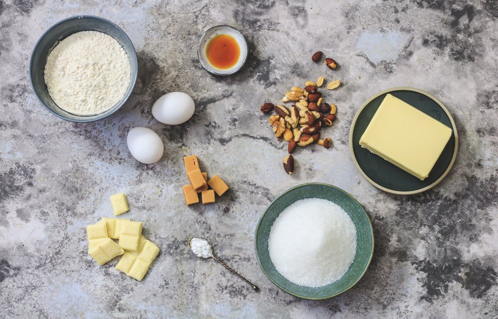 salted caramel blondies