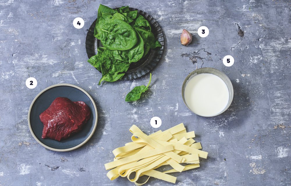 pappardelle met biefstuk