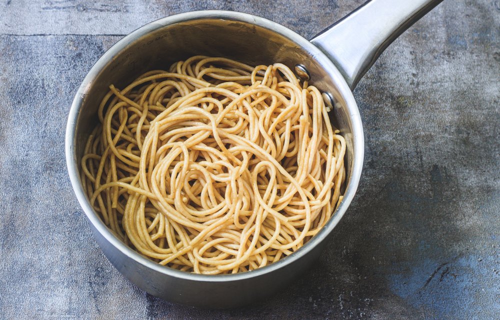spaghetti met Hollandse garnalen