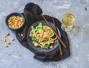 udonnoedels met kabeljauw