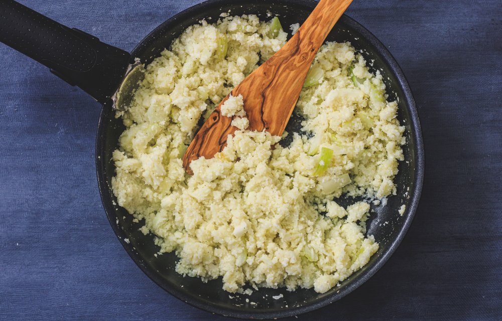 bloemkoolrijst met zalm