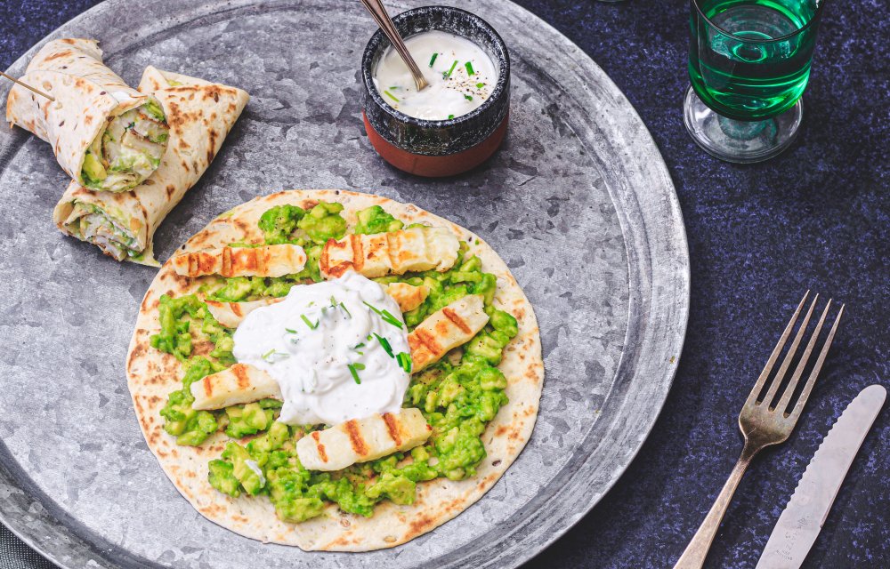 wraps met halloumi