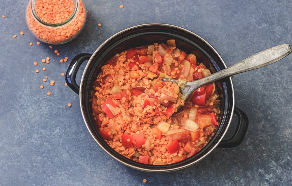 chili sin carne met rode linzen