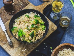 rijst met pulled chicken