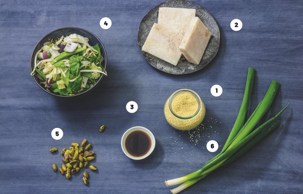 Couscous met kabeljauw