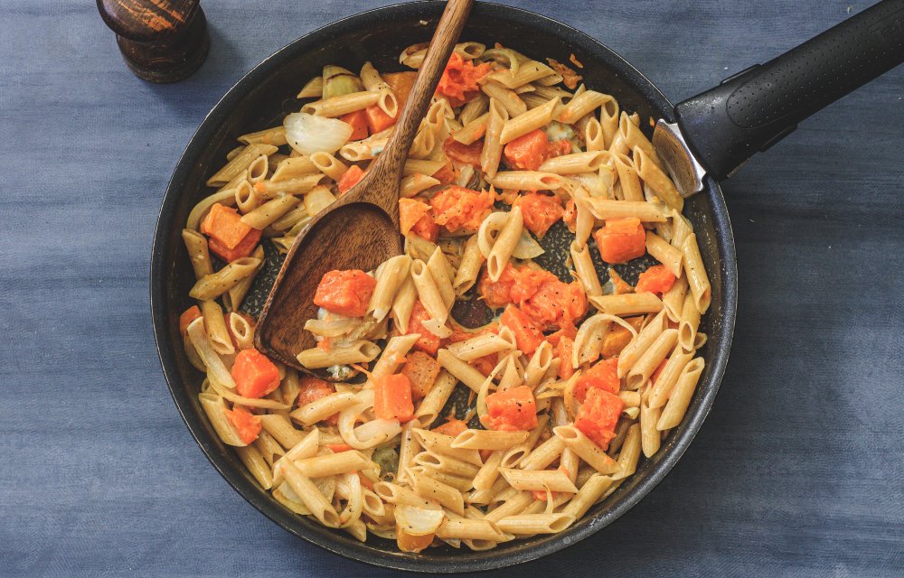 penne met blauwe kaas