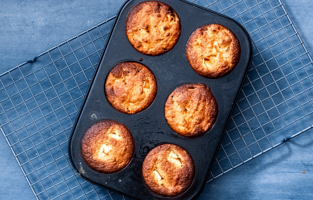 bananenbroodmuffins met appel
