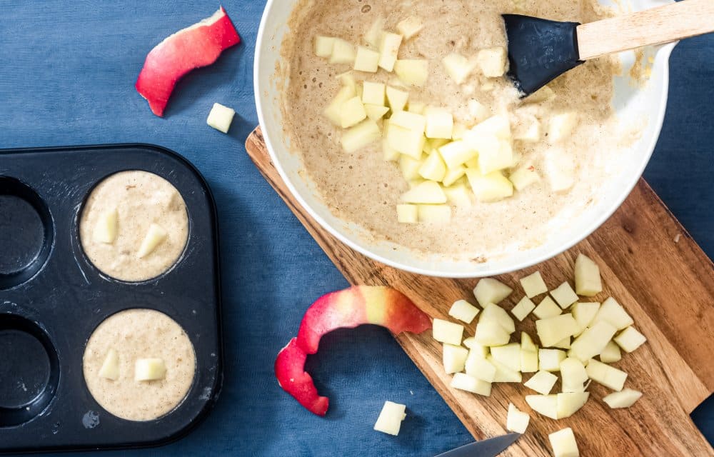 bananenbroodmuffins met appel