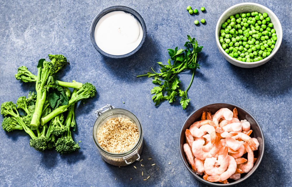 kokosrijst met garnalen