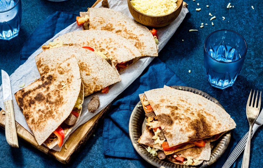 Quesadilla’s met worstjes