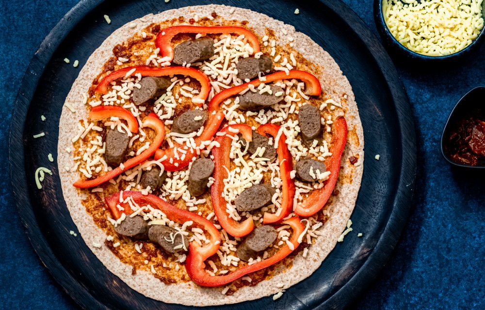 quesadilla's met worstjes en harissa