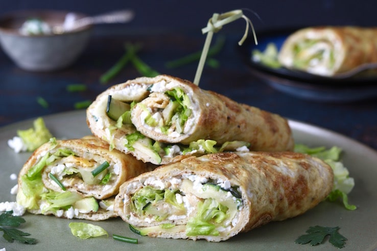 eiwraps met gezonde kruidenkaas